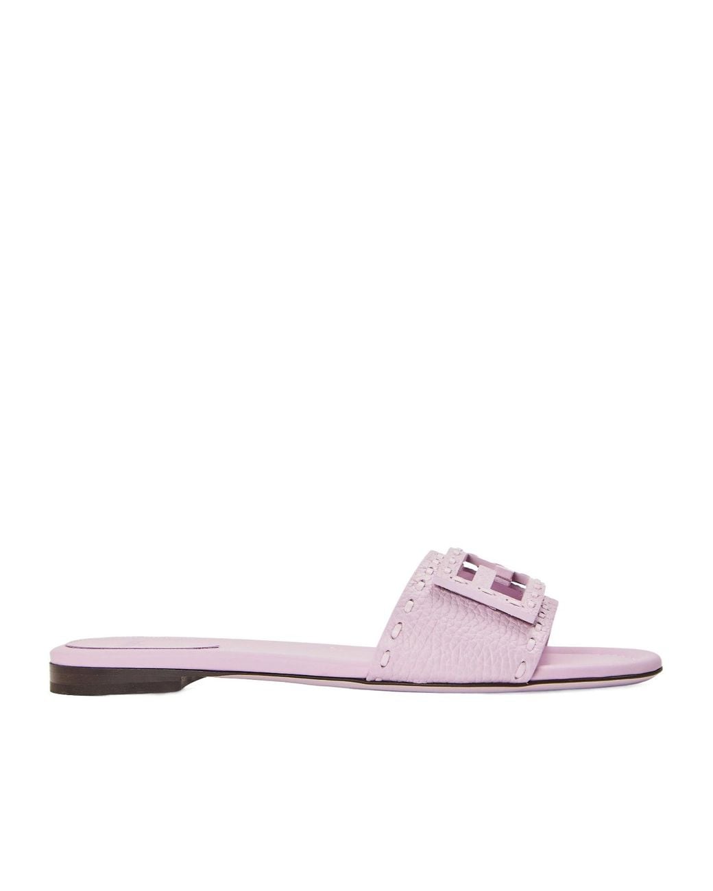 Fendi Pink Breathable Flat-Bottomed Flip-Flops