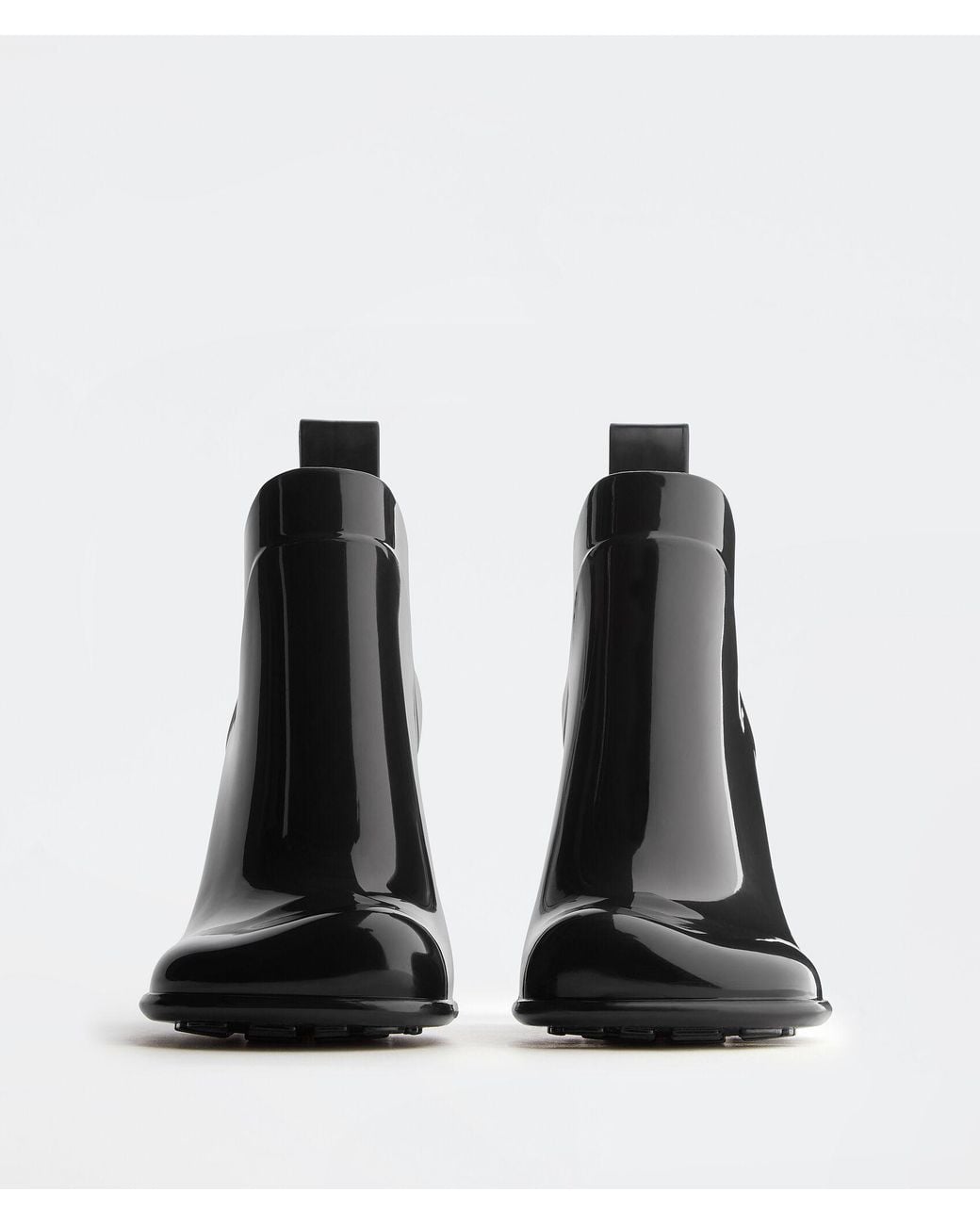 Bottega Veneta Black Shine Heeled Ankle Boots