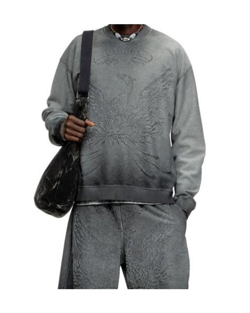 DIESEL Gray S-Aron Crewneck Sweatshirt for men