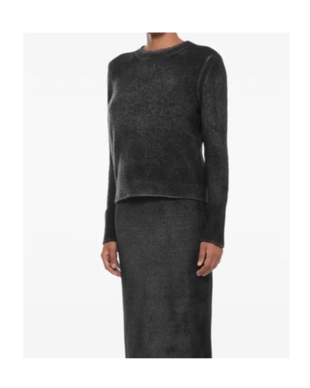 Avant Toi Black Brushed Long-Sleeve Knitted Sweater
