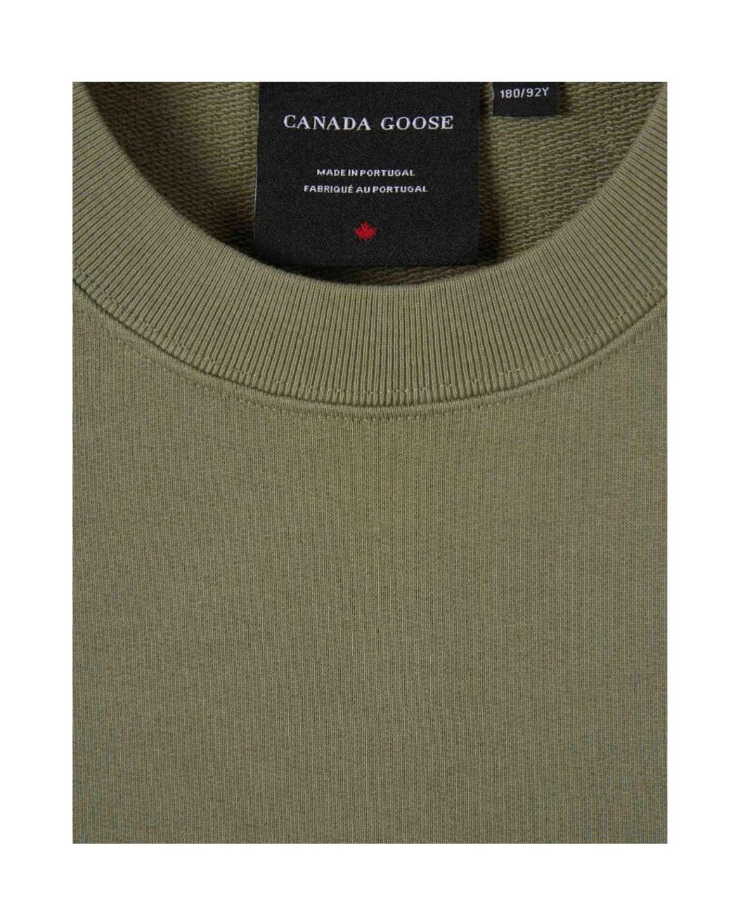 Canada Goose Green Logo Patch Crewneck Sweatshirt for men