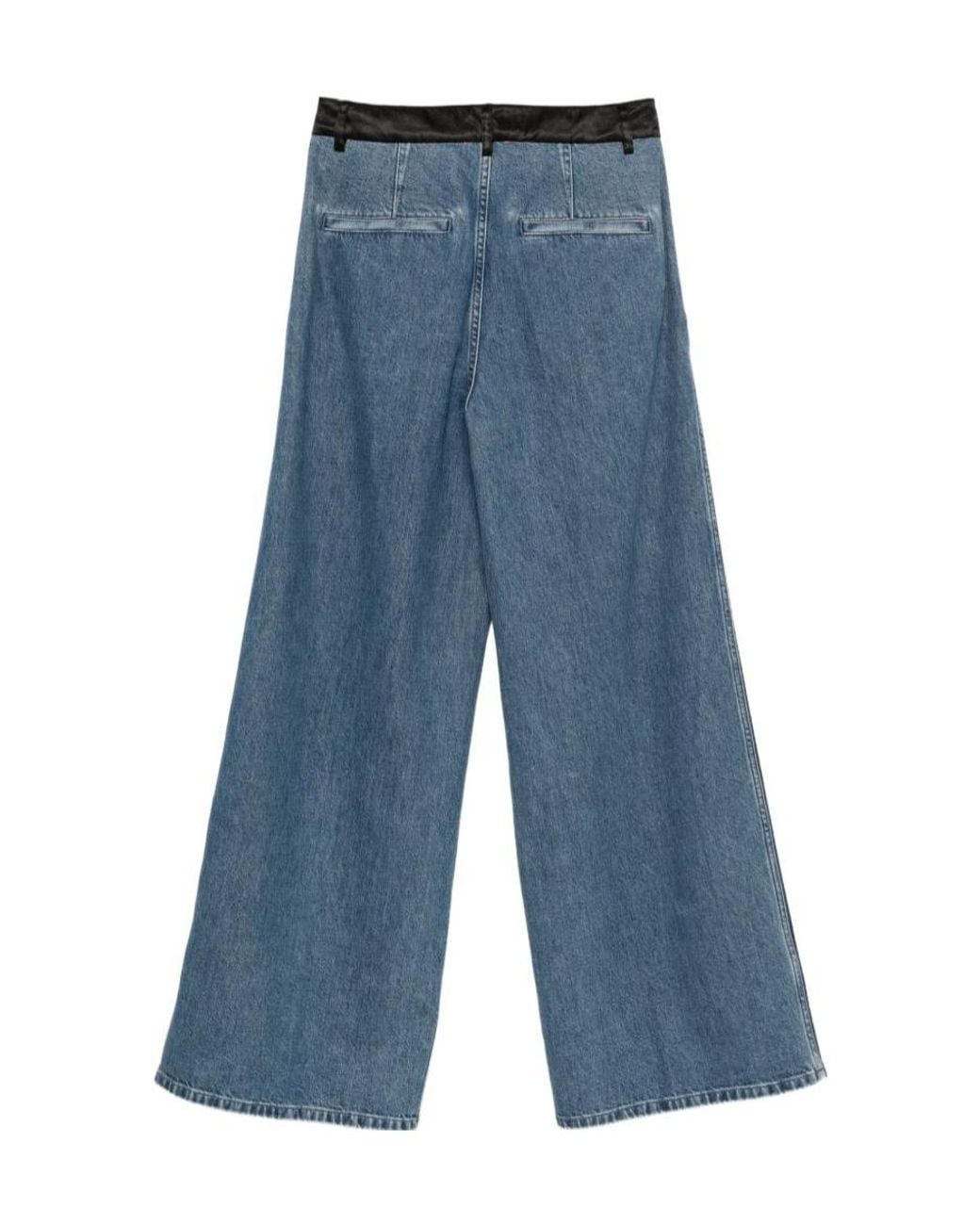 Forte_forte Blue Pleated Wide-Leg Jeans