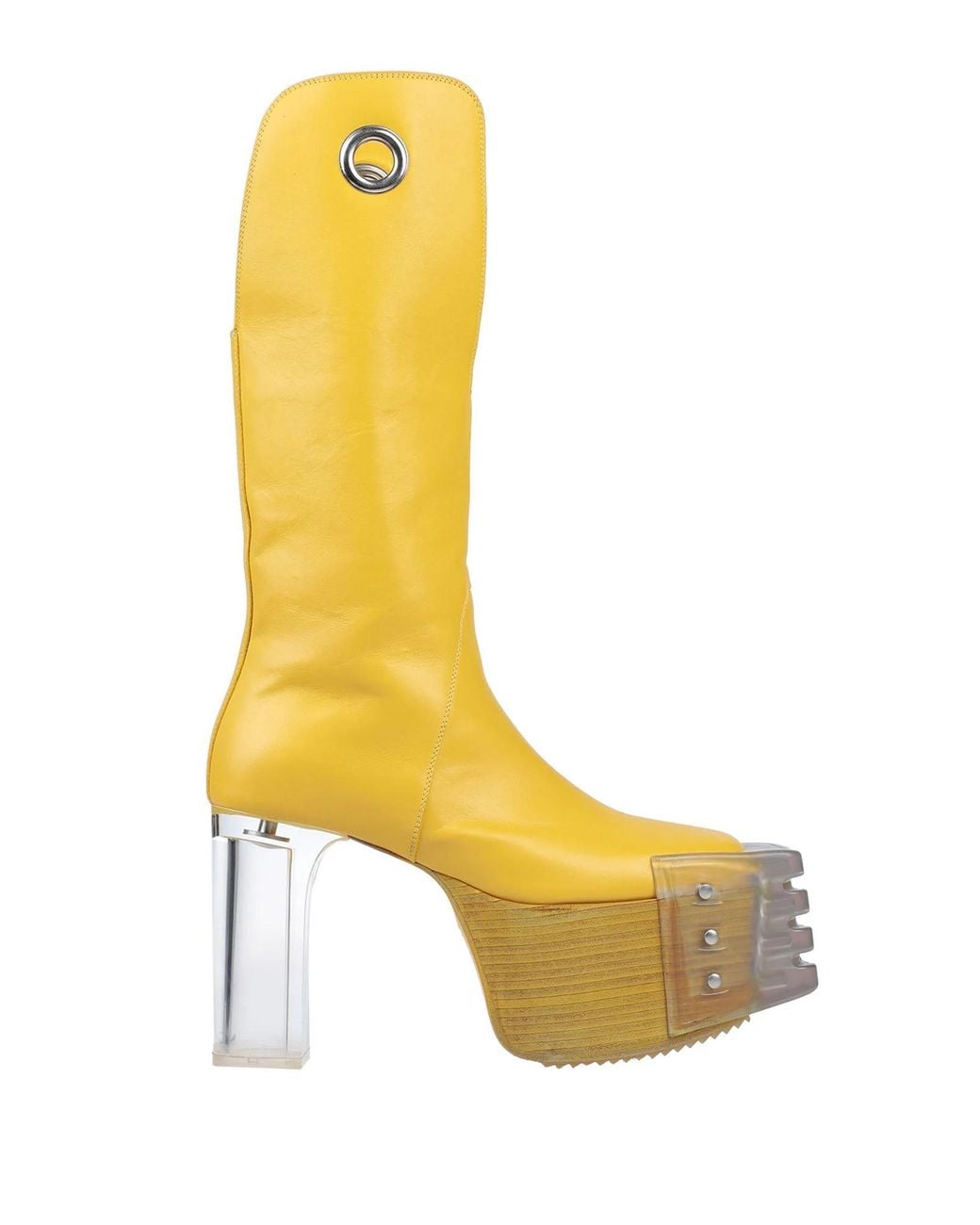 Rick Owens White Minimalist Leather Ankle Boots