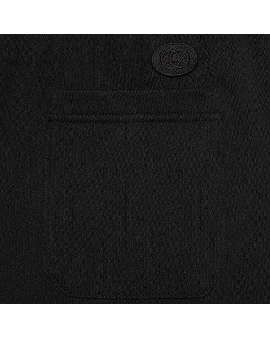 Gucci Black Cotton Jersey Jogging Pant With Web for men