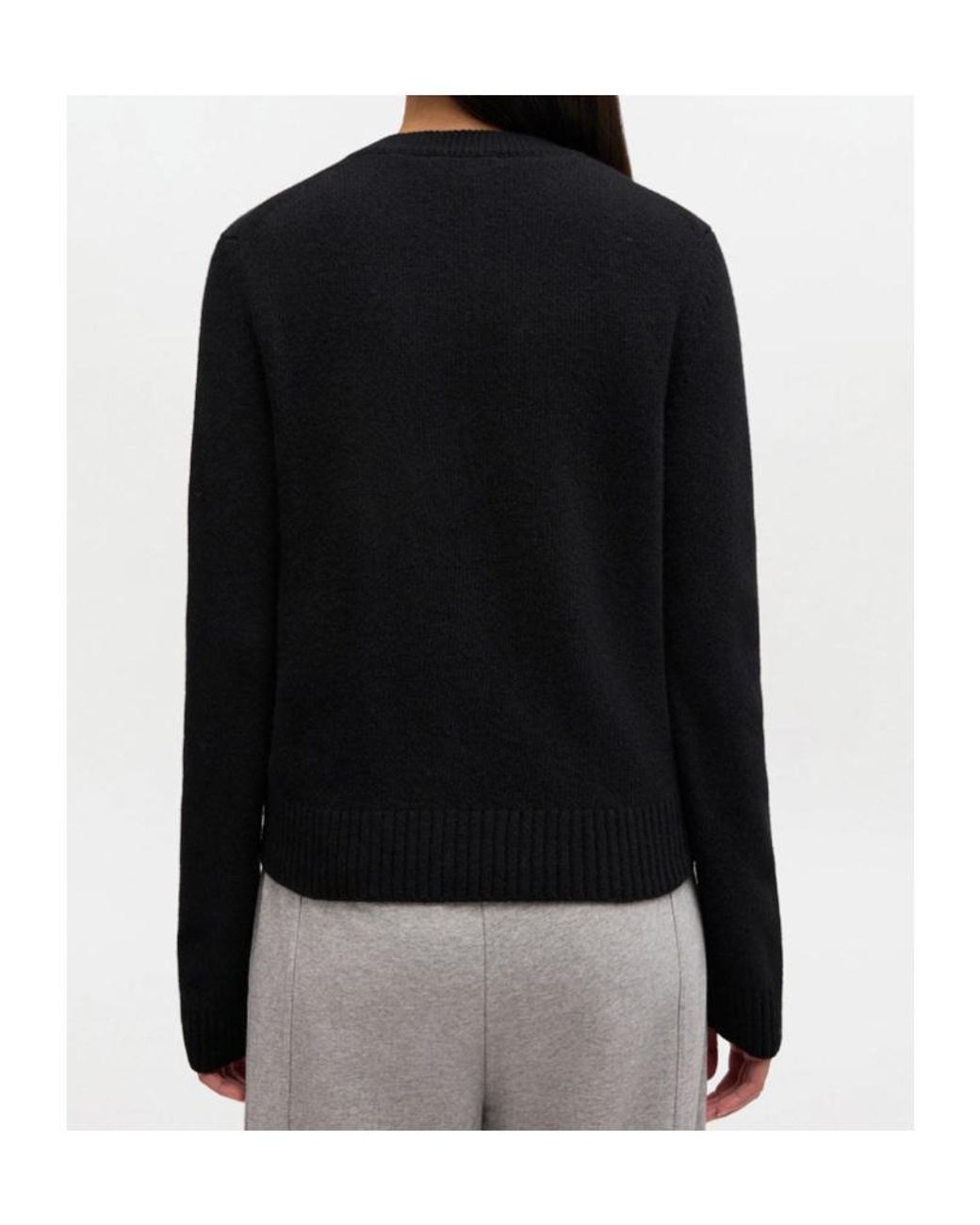 Ganni Black Wool Mix Cardigan