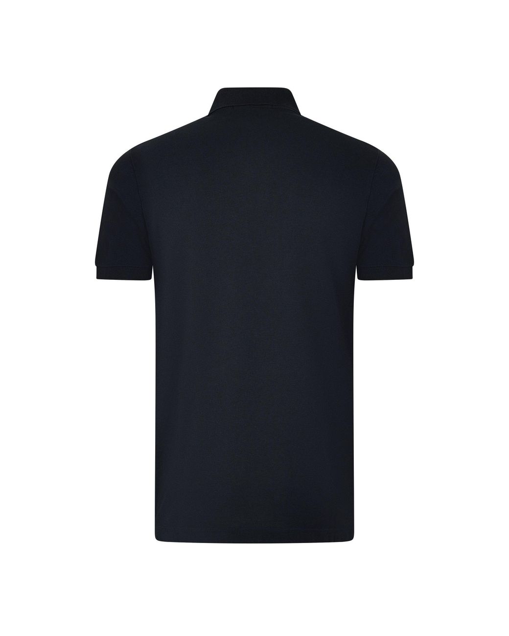Stone Island Black Cotton Compass Logo Polo Shirt for men