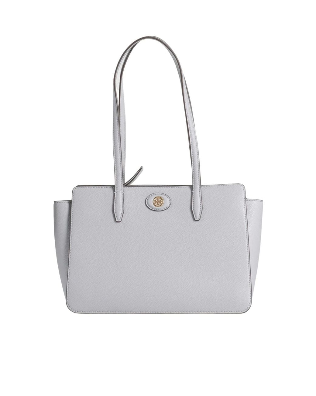 Tory Burch Gray Pebbled-Leather Handbags
