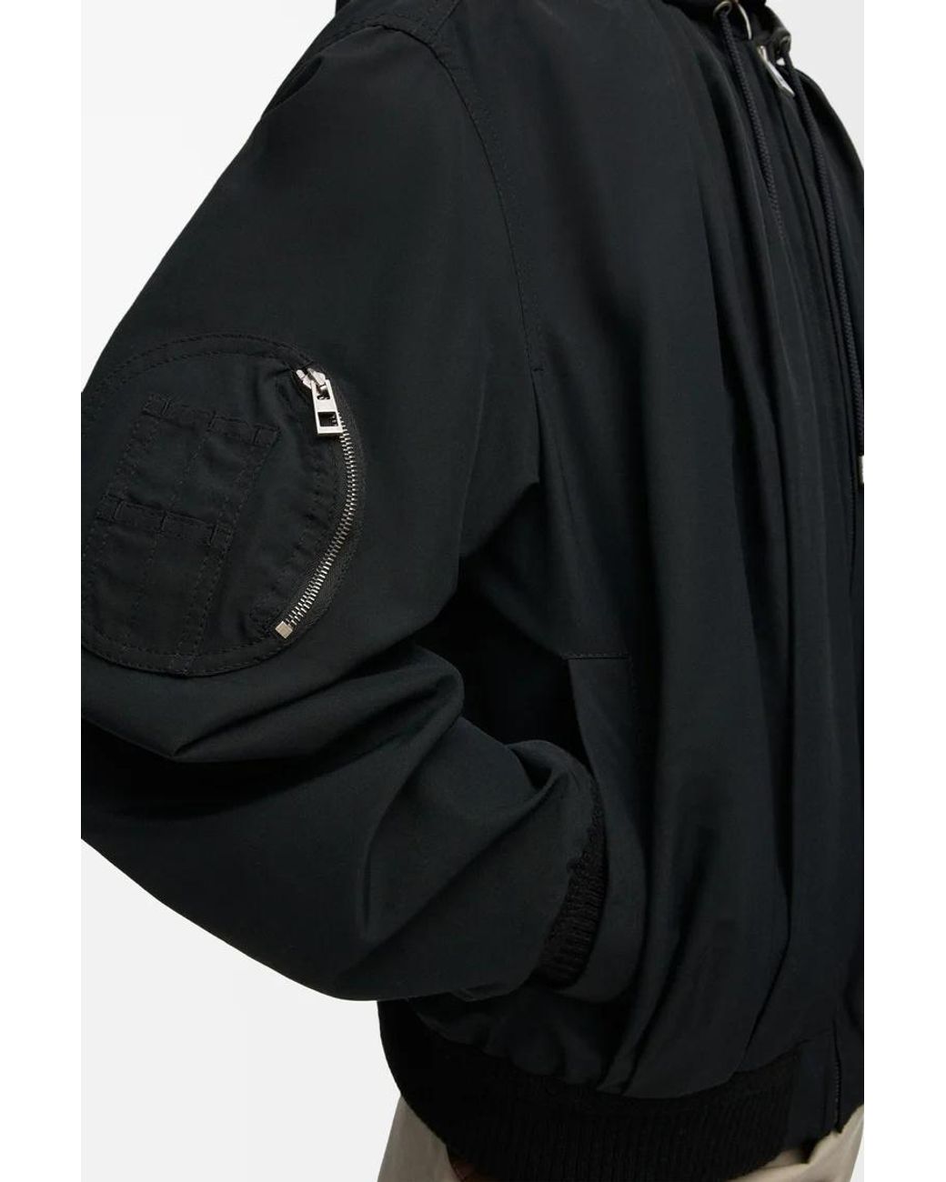 Loewe Blue Pleated Hooded Jacket