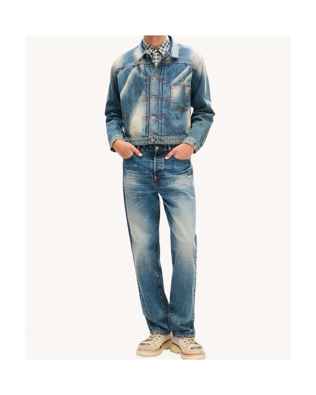 KENZO Blue Straight Fit Jeans for men