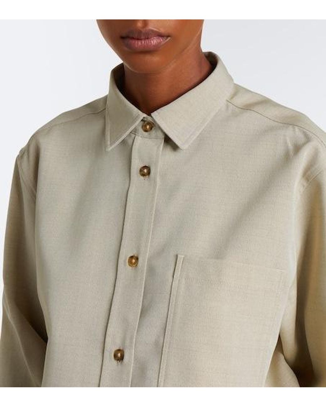 Rohe Natural Wool And Silk Shirt