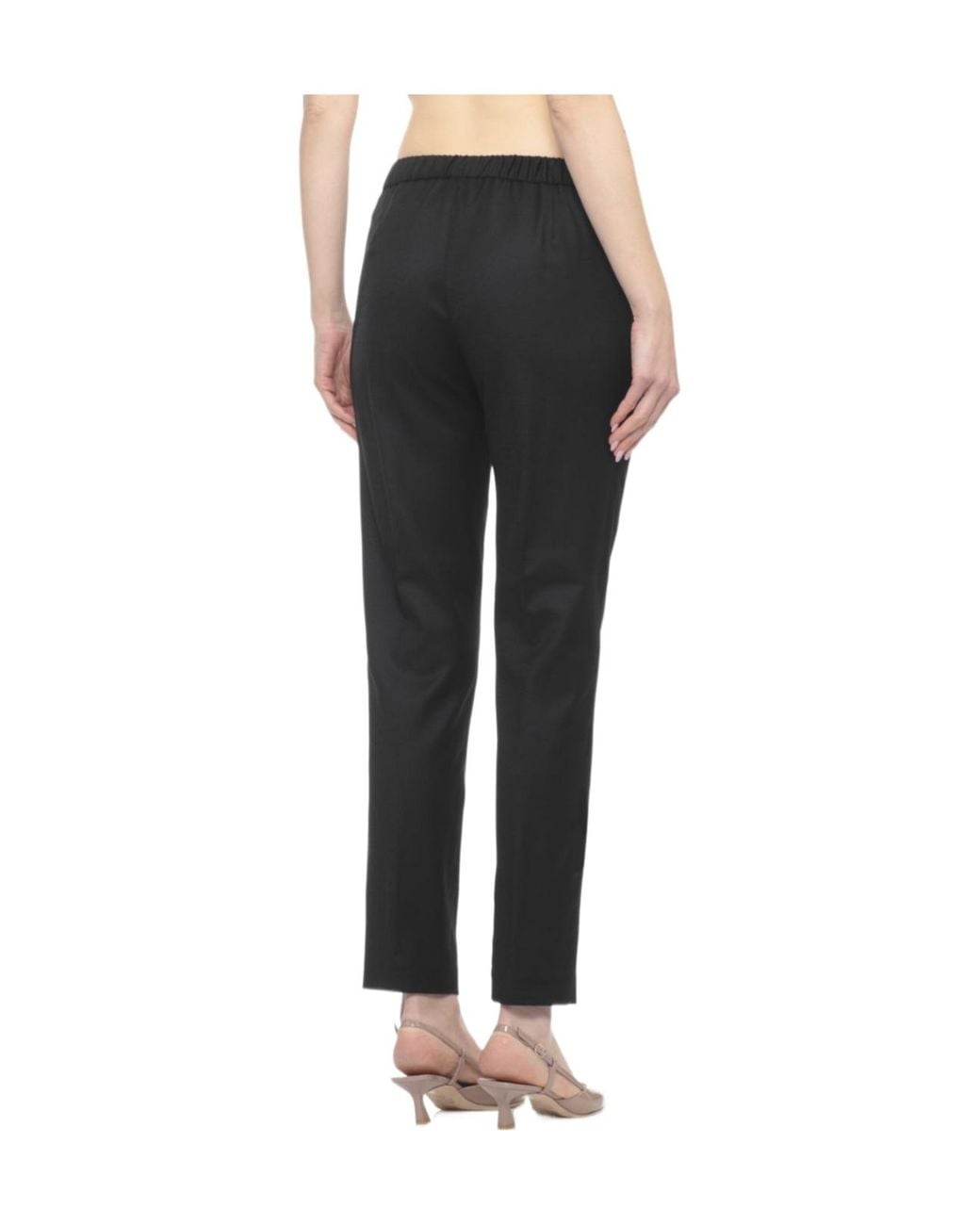 Fabiana Filippi Gray Drawstring Straight Leg Trousers