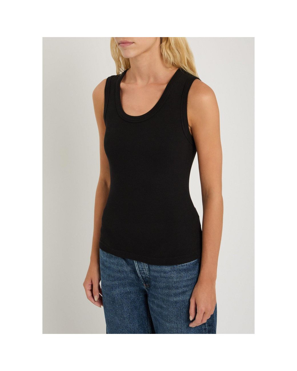 Agolde Black Ribbed Medium-Weight Vest