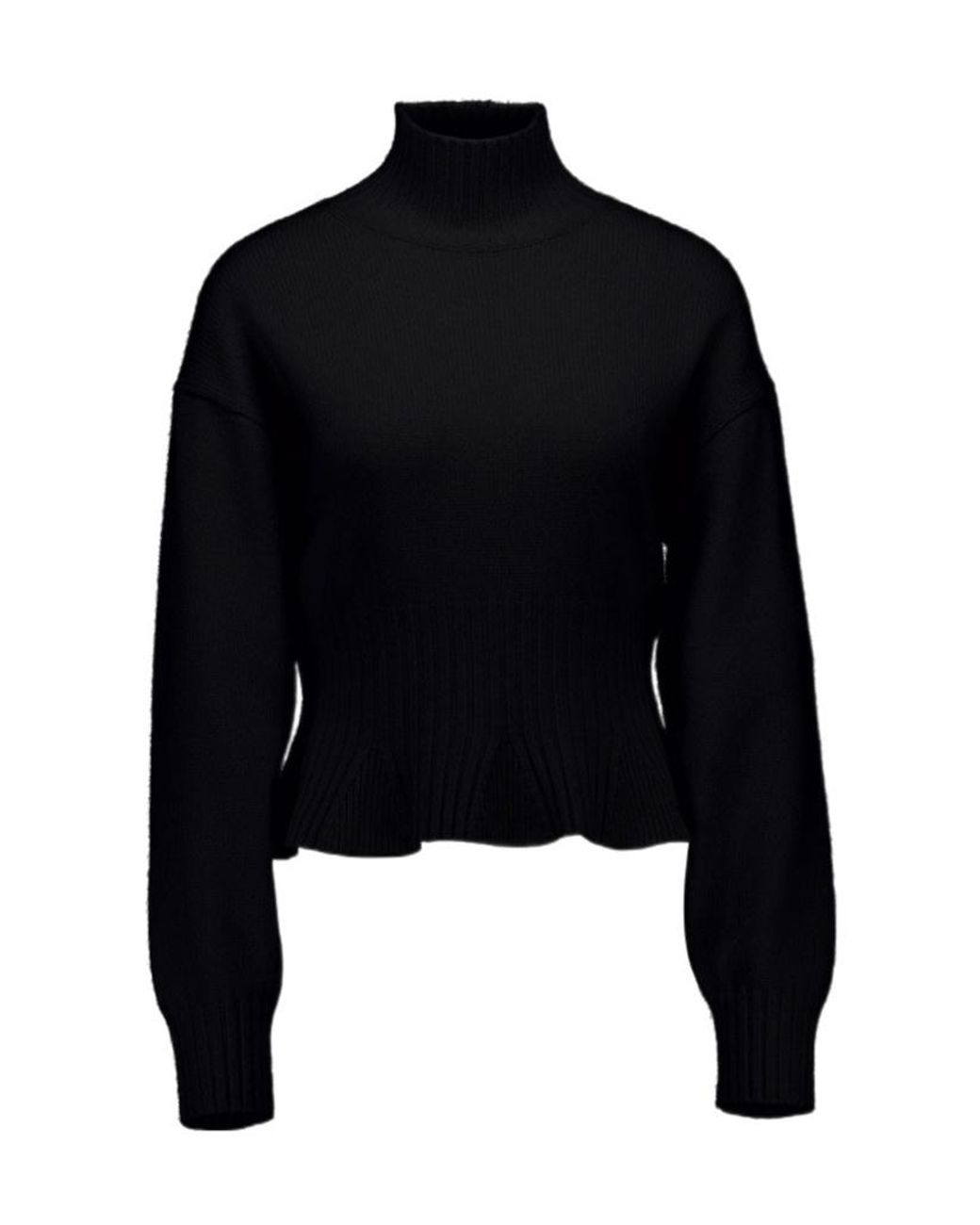 Allude Black Boat-Neck Jumper