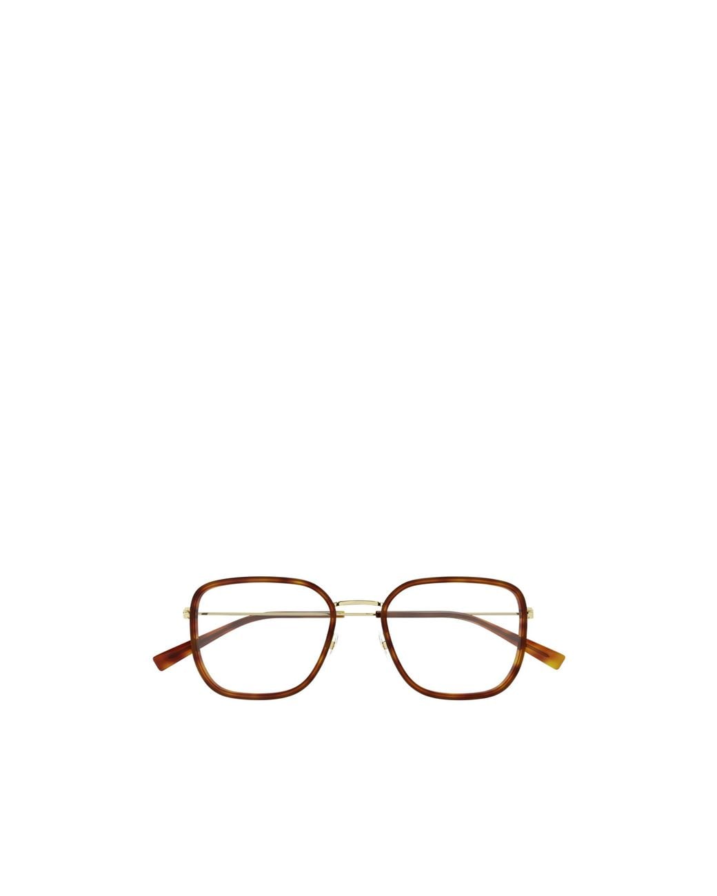 Gucci Metallic Eyewear Square Frame Glasses for men