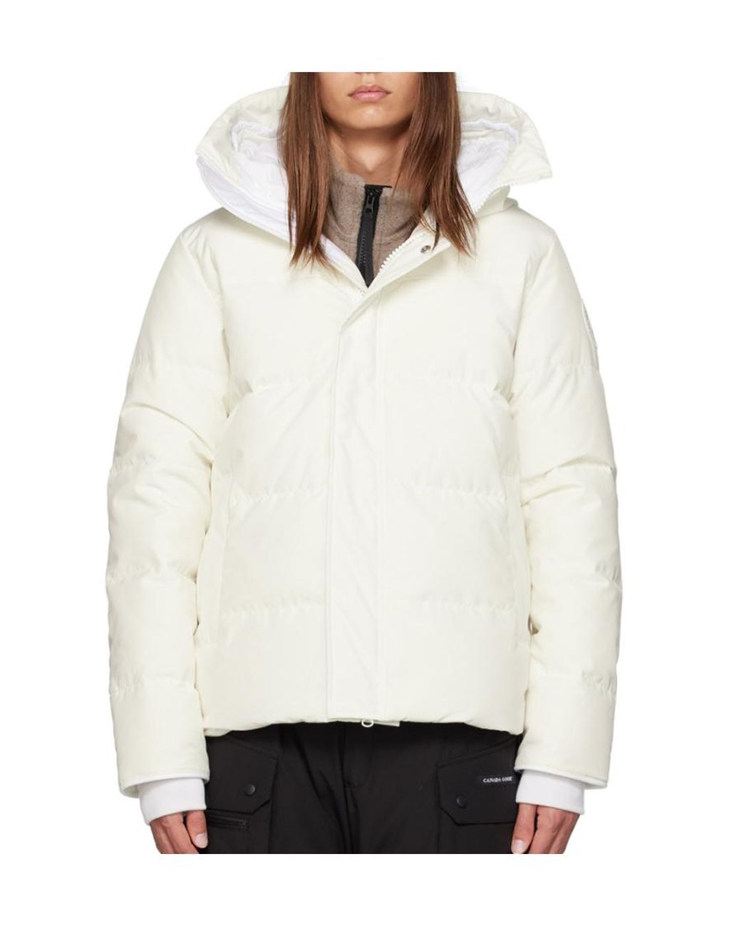 Canada Goose White Humanature Series Macmillan Quilted Down Jacket for men