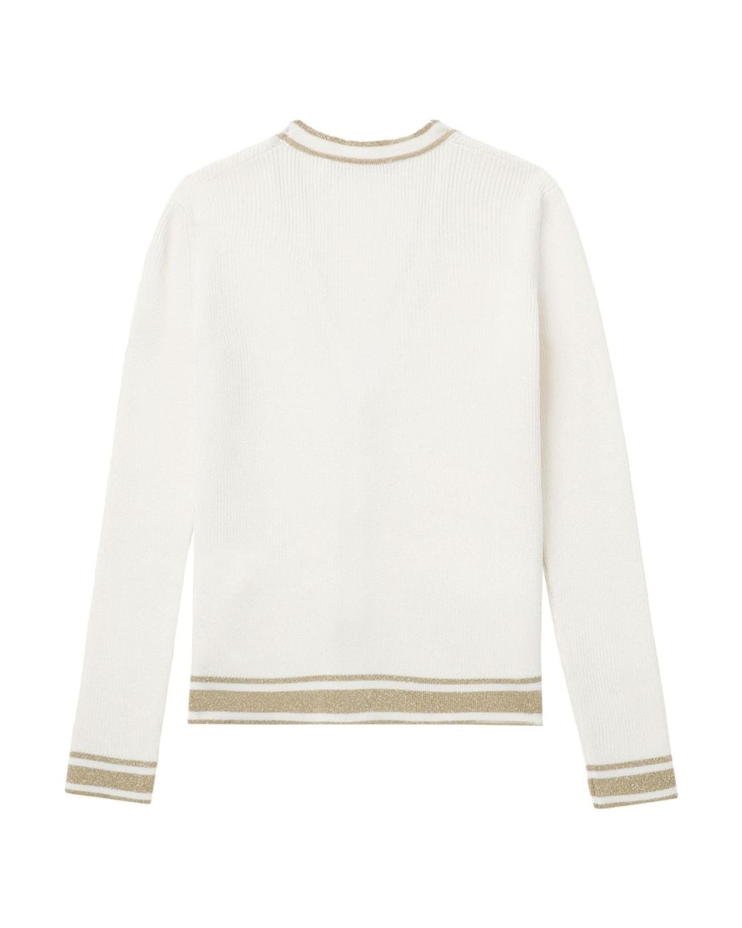 Alessandra Rich White Cable-Knit Cardigan