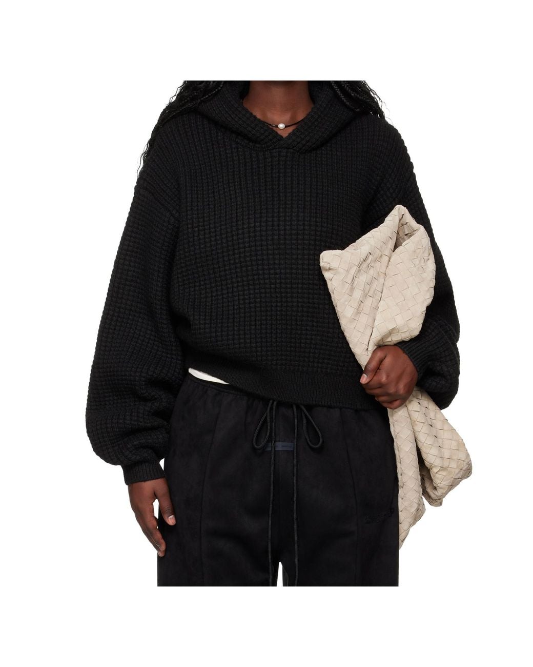Fear Of God Black Heavy Waffle 90S Hoodie