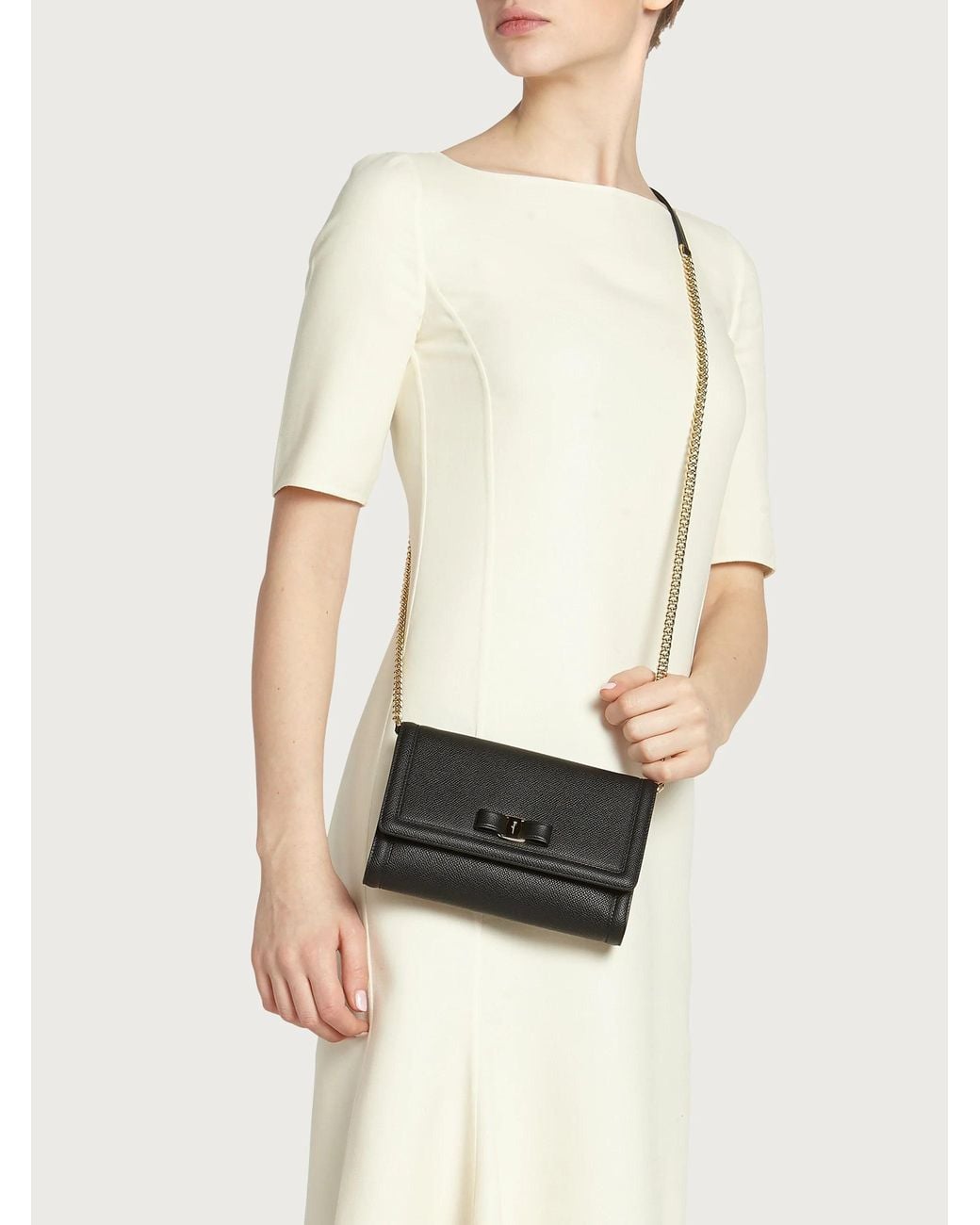 Ferragamo Black Mini Clutch Bag