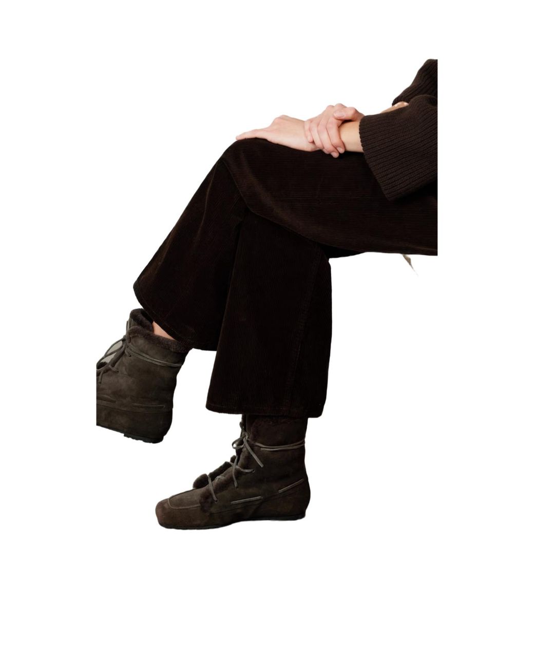 Aeyde Brown Paul Shearling Ankle Boots