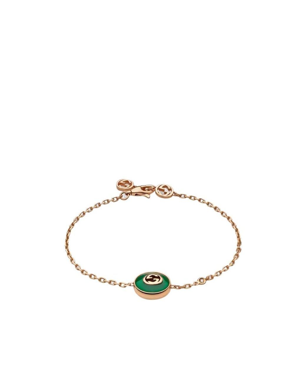 Gucci Metallic Interlocking 18K Chain Bracelet for men