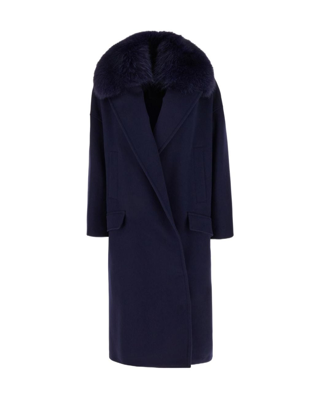 Blancha Blue Long-Sleeved Coat