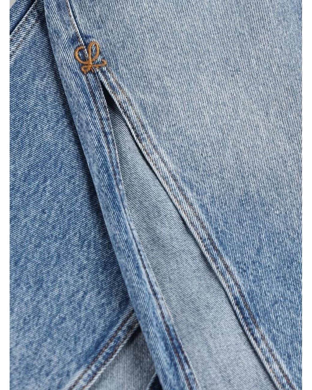 Loewe Blue Flared Leg Denim Trousers
