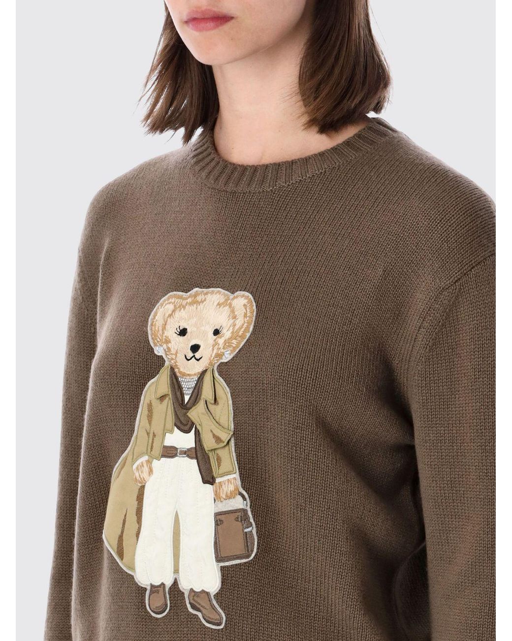 Ralph Lauren Brown Polo Bear Long Sleeved Jumper