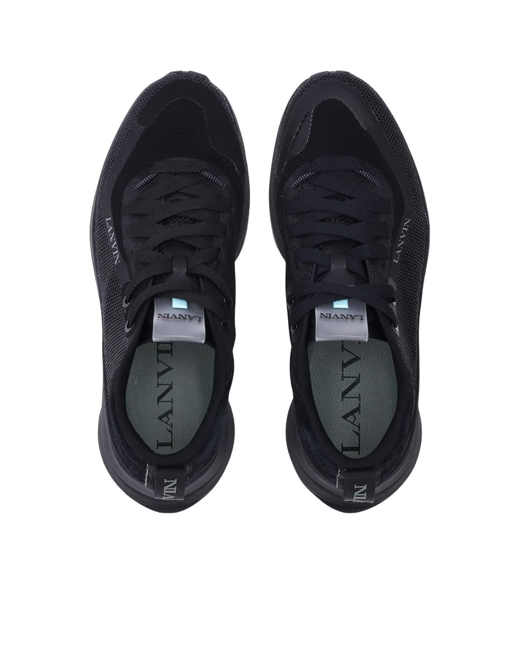 Lanvin Black L-I Mesh Sneakers for men