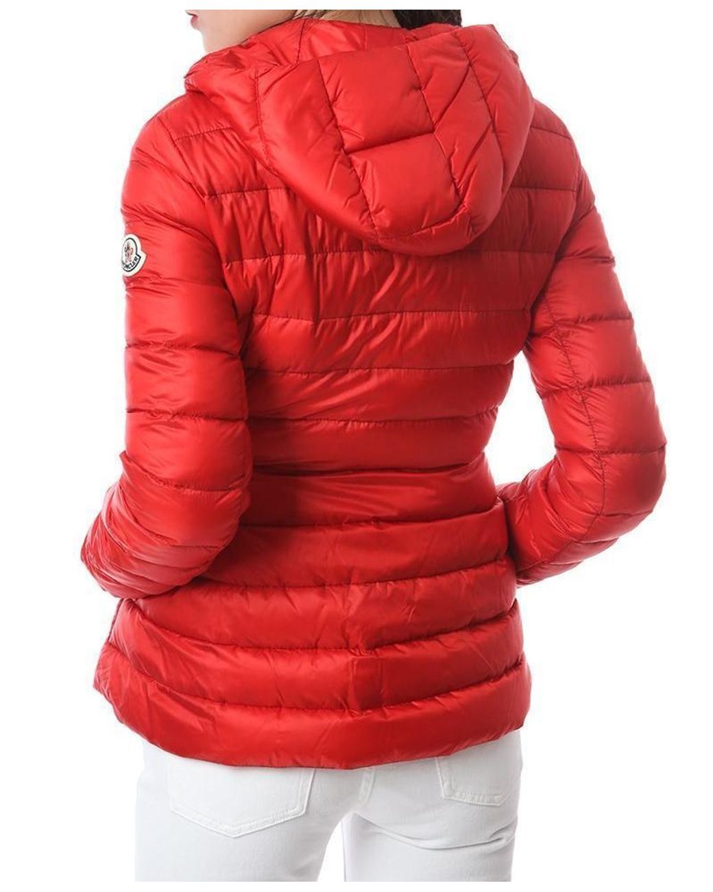 Moncler Red Amethyste Slim-Fit Down Jacket