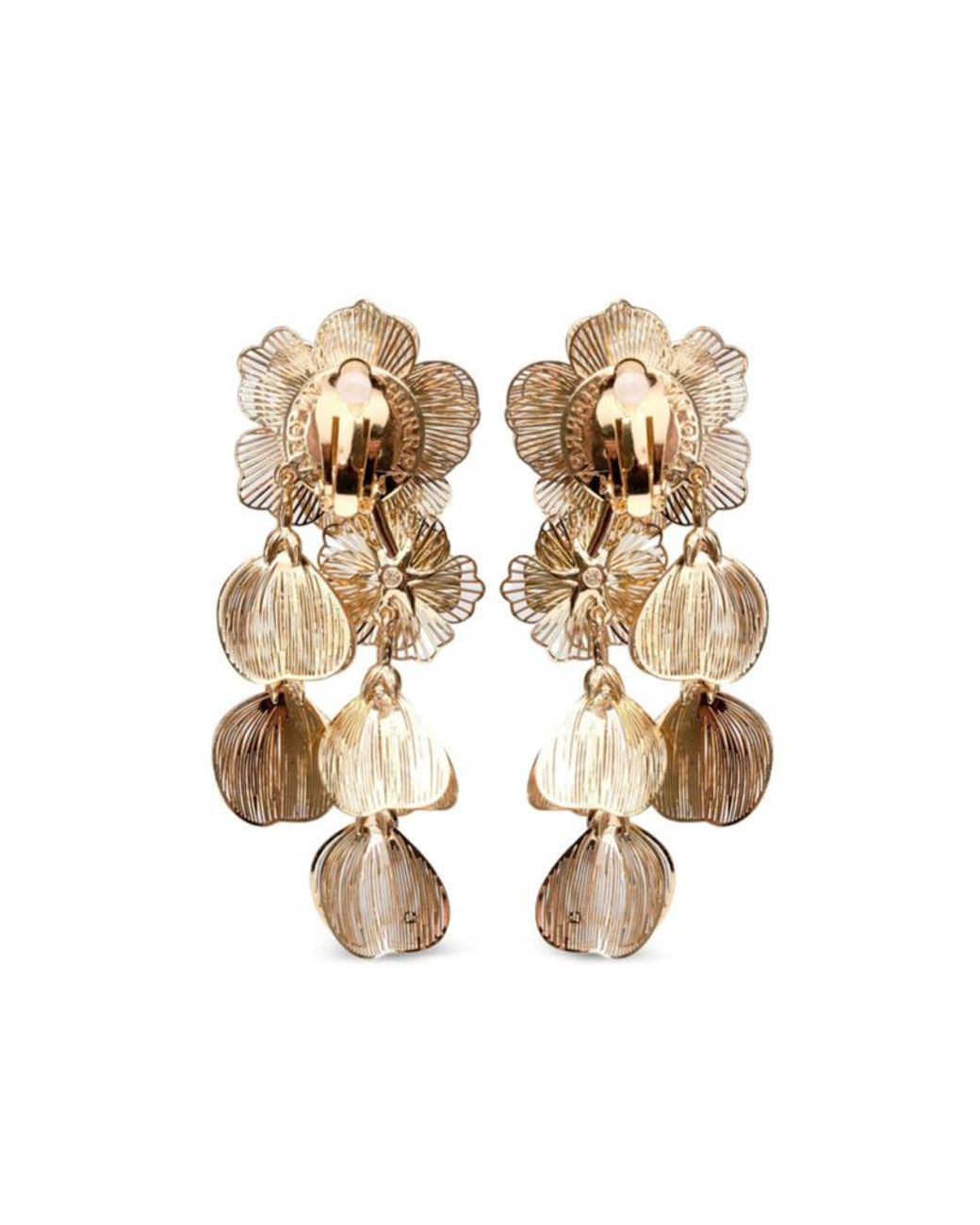 Carolina Herrera Metallic Flower Earrings