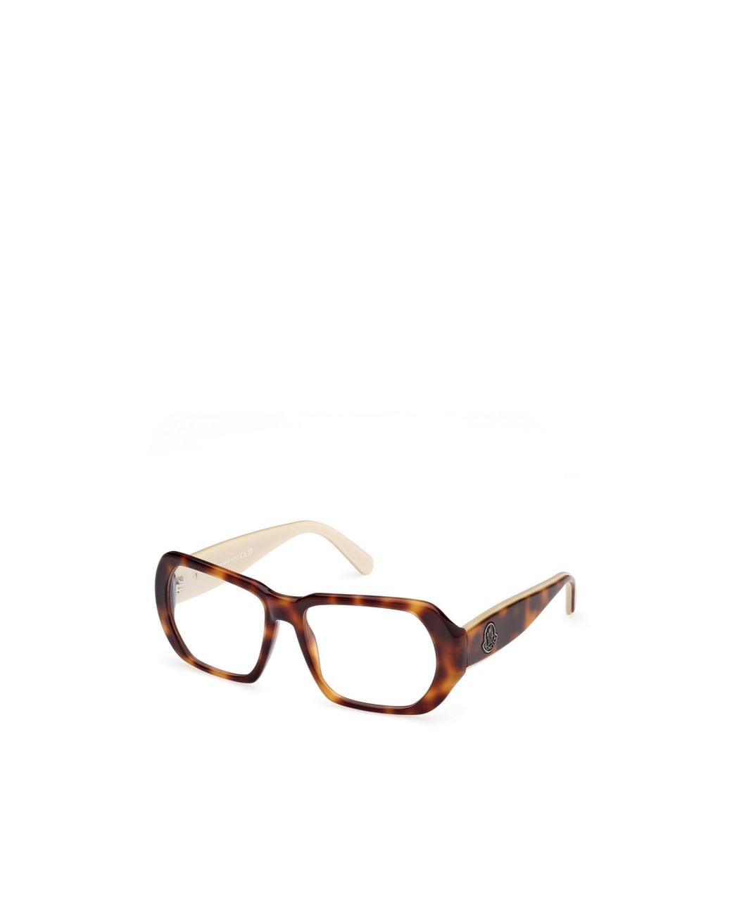 Moncler White Eyewear Rectangle Frame Glasses