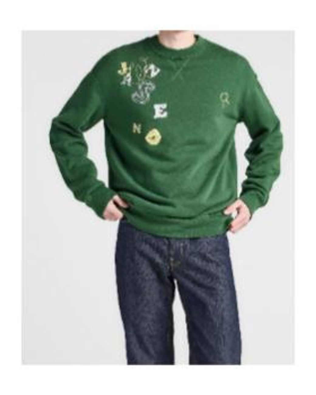 J.W. Anderson Green Jw Anderson Embroidered Logo Sweatshirt for men