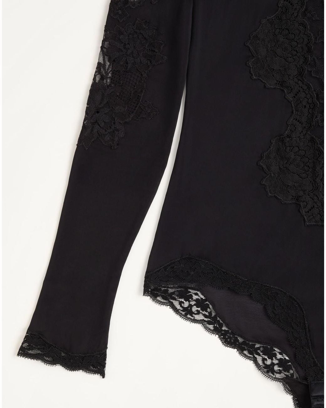 Valentino Blue Lace-Knit Bodysuit