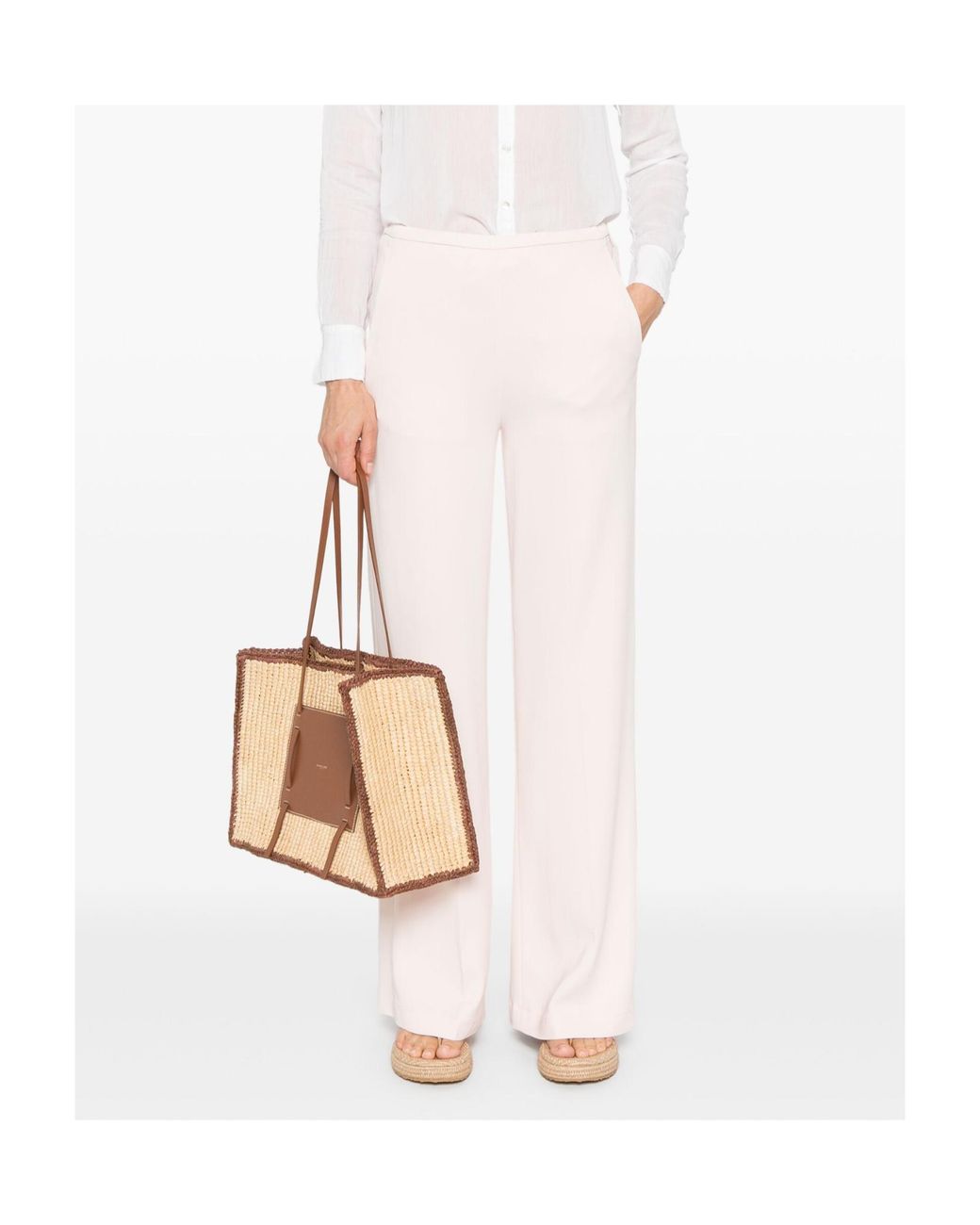 Forte_forte White Wide-Leg Casual Pants