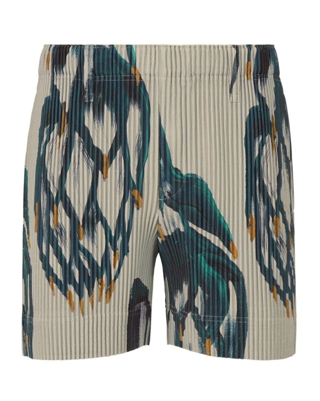Homme Plissé Issey Miyake Blue Pleated Shorts for men