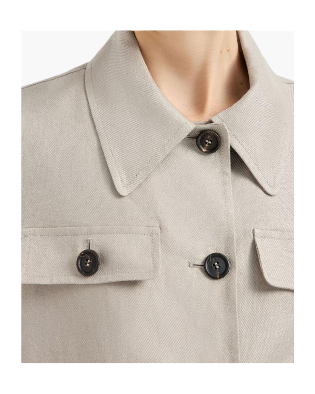 Brunello Cucinelli Natural Buttoned Shirt Blazer