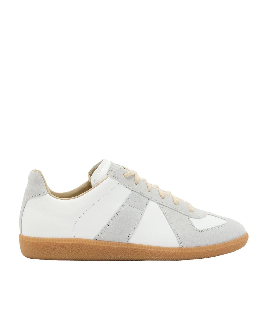 Maison Margiela White Leather Low-Top Trainers