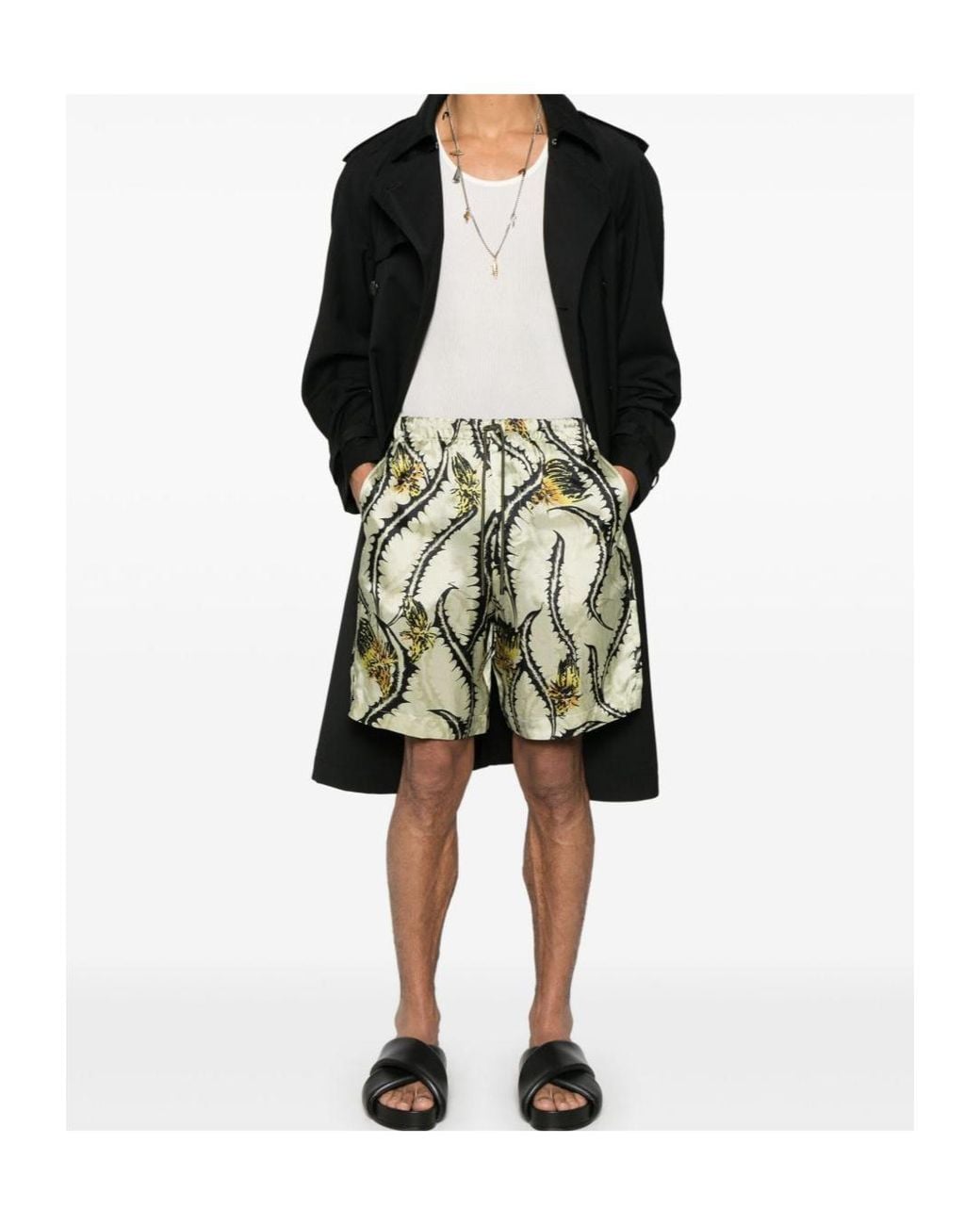 Dries Van Noten Green Piperi Shorts for men