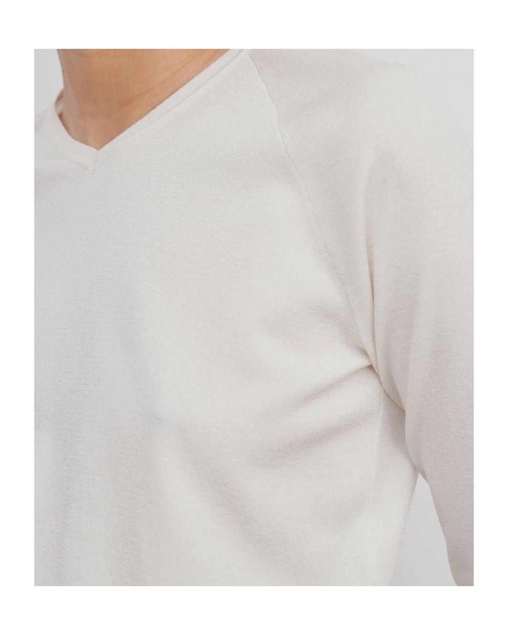 The Row White V-Neck Top