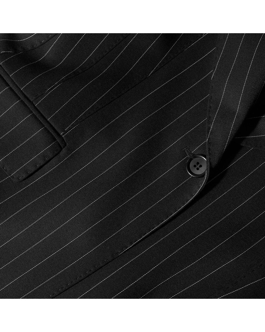 Dolce & Gabbana Black Singlebutton Pinstripe Blazer
