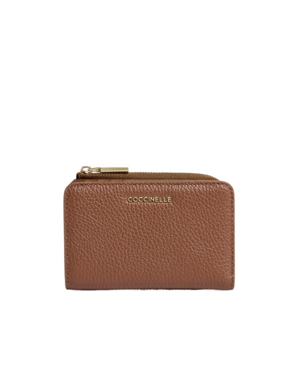 Coccinelle Brown Logo Lettering Zipped Wallet
