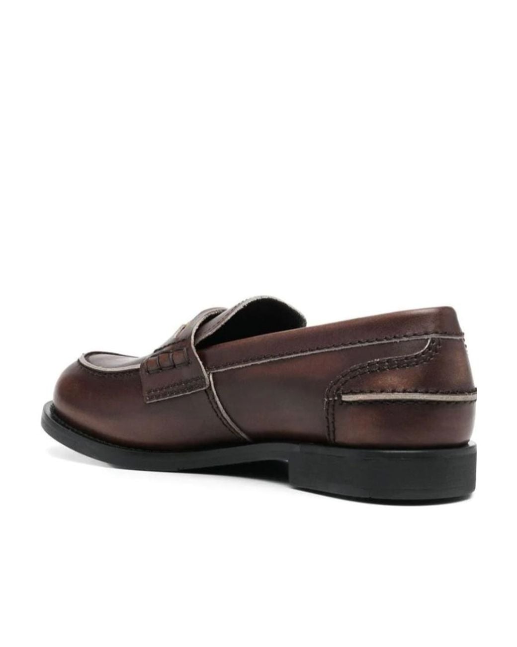 Miu Miu Brown Leather Penny Loafers