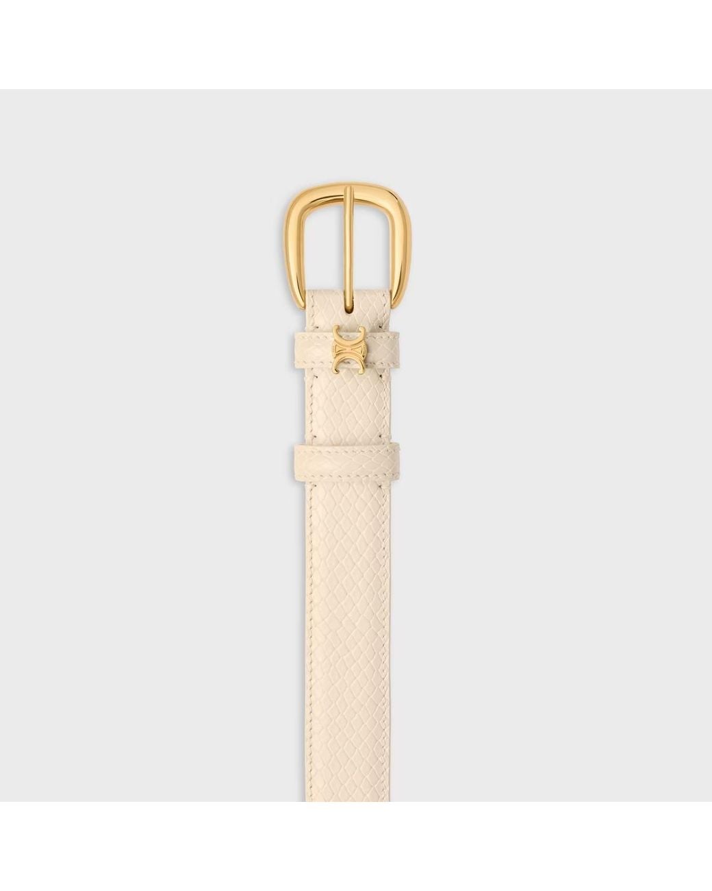 Céline White Vivienne Belt 25Mm