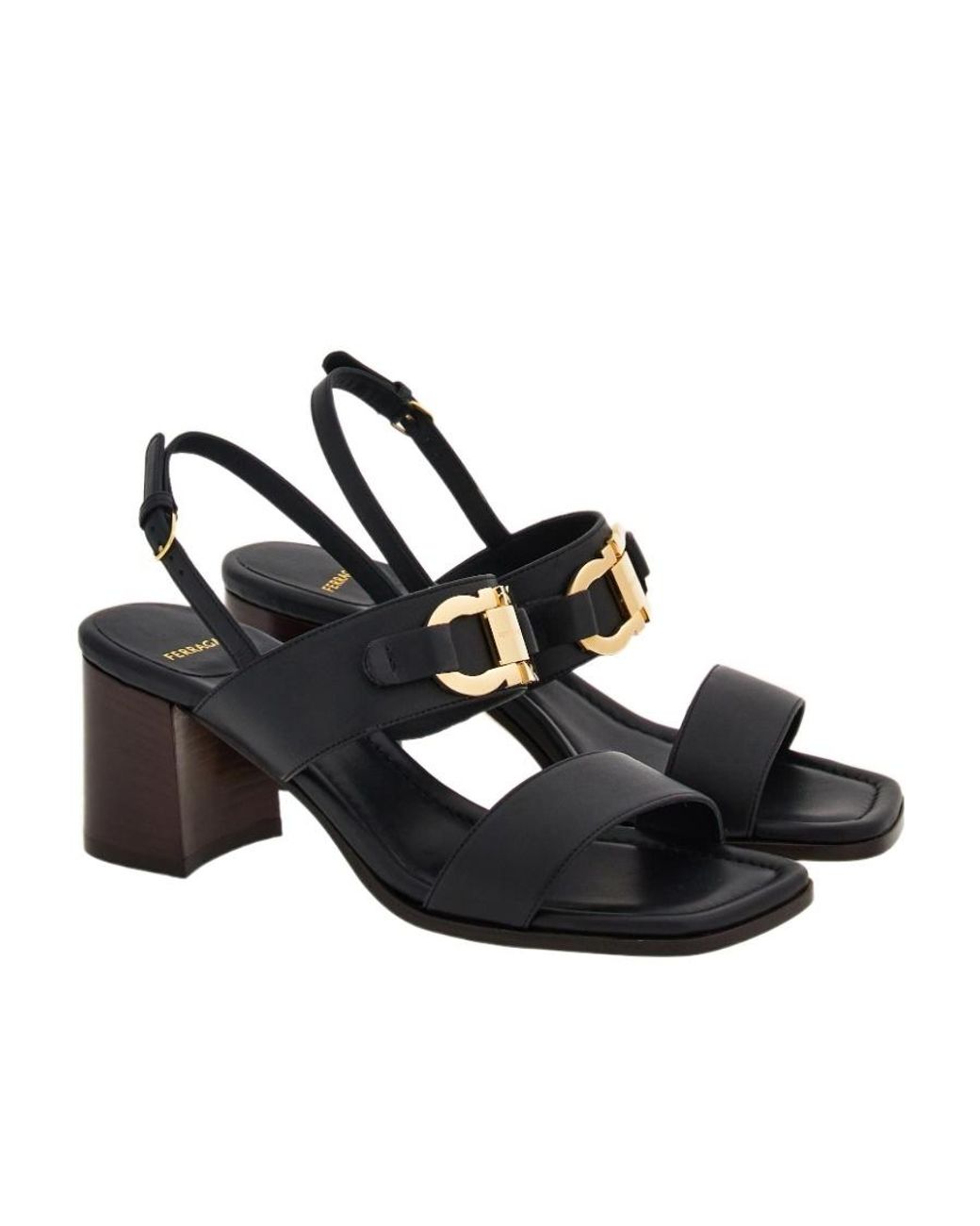 Ferragamo Metallic Ferragamo Gancini Ornament Sandals