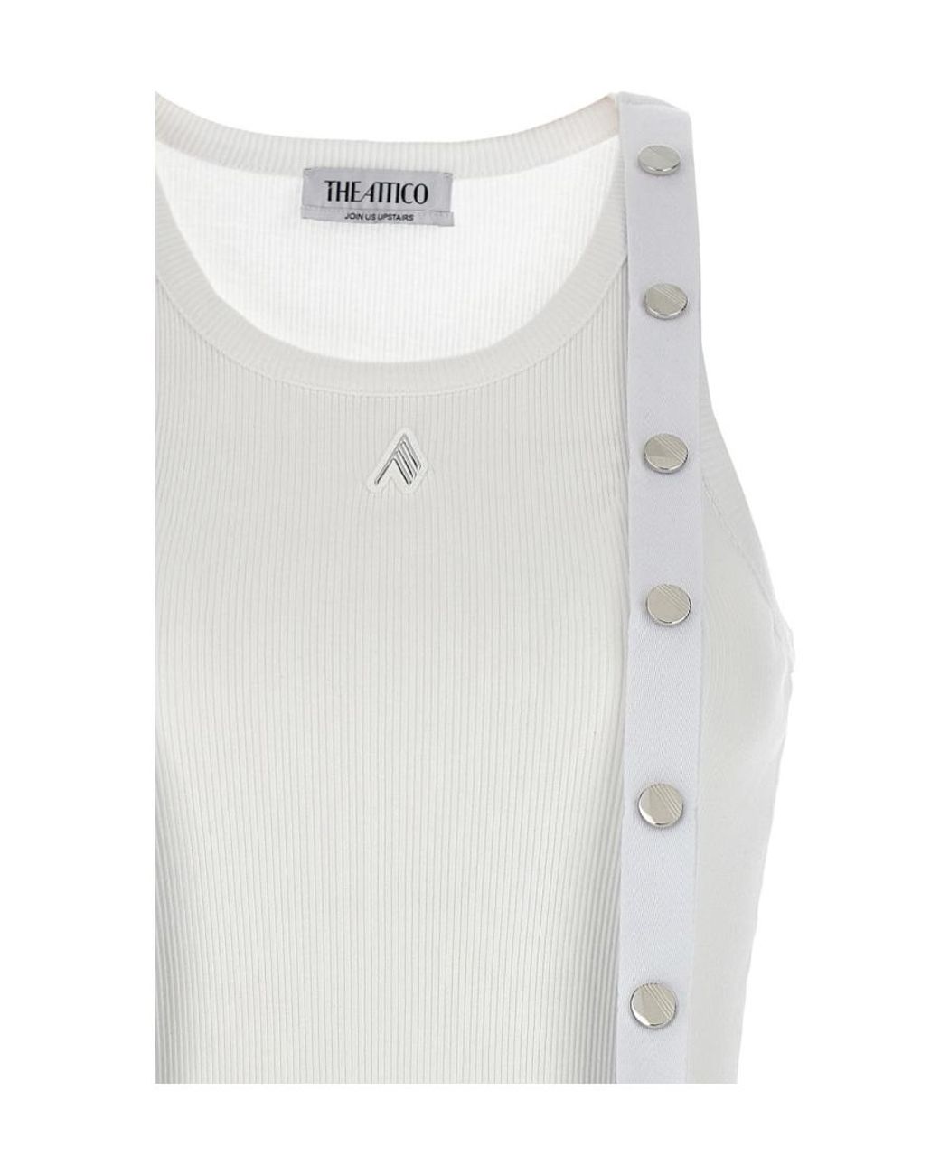 The Attico White Sleeveless Tops