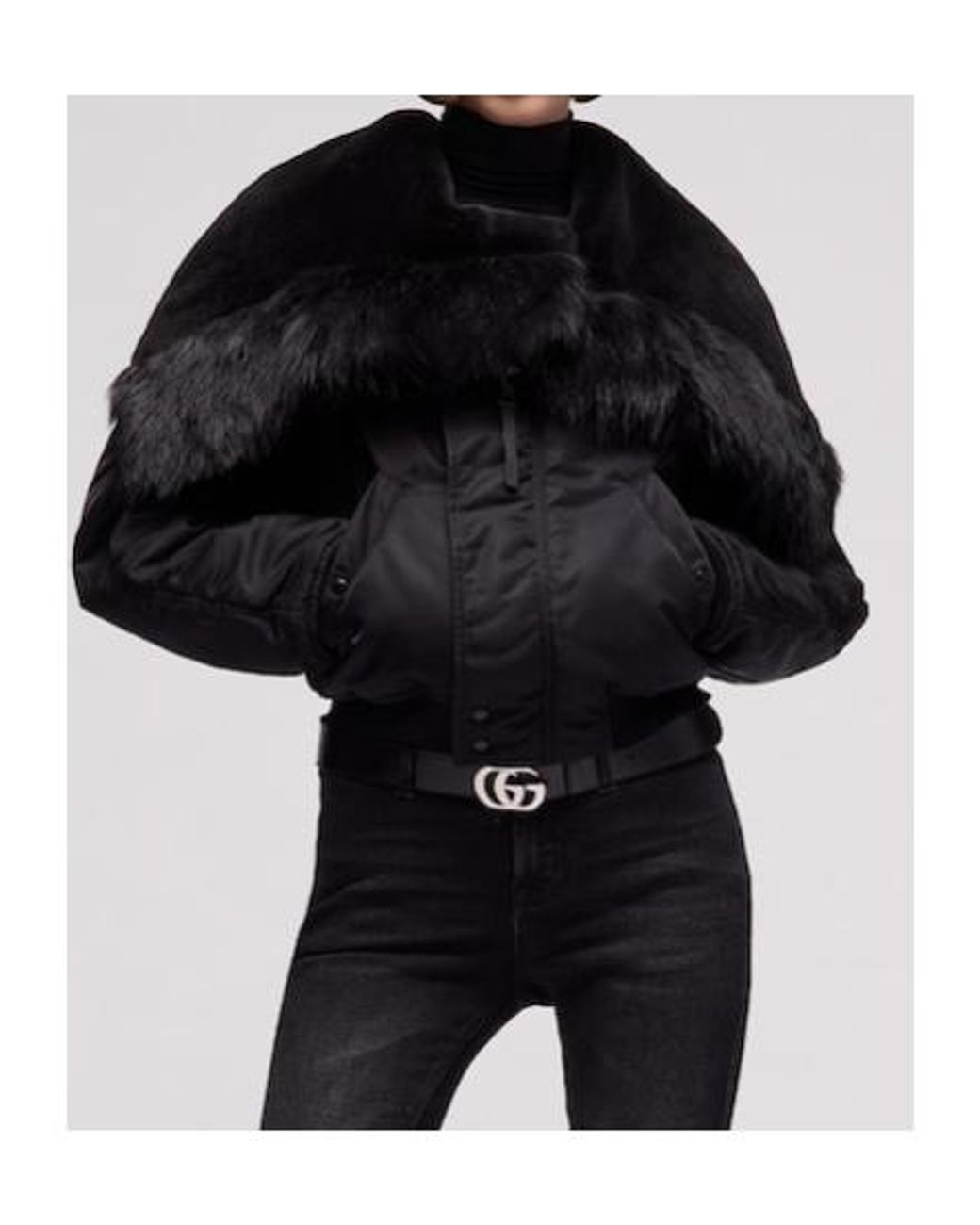 Gucci Black Padded Bomber Jacket