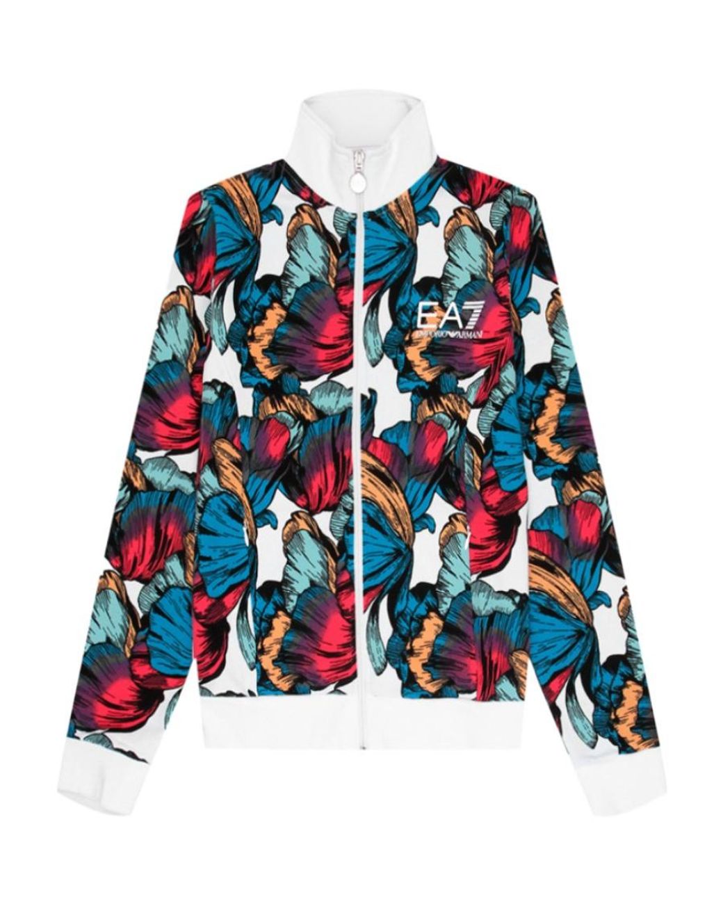 EA7 Blue Logo Details Casual Jacket