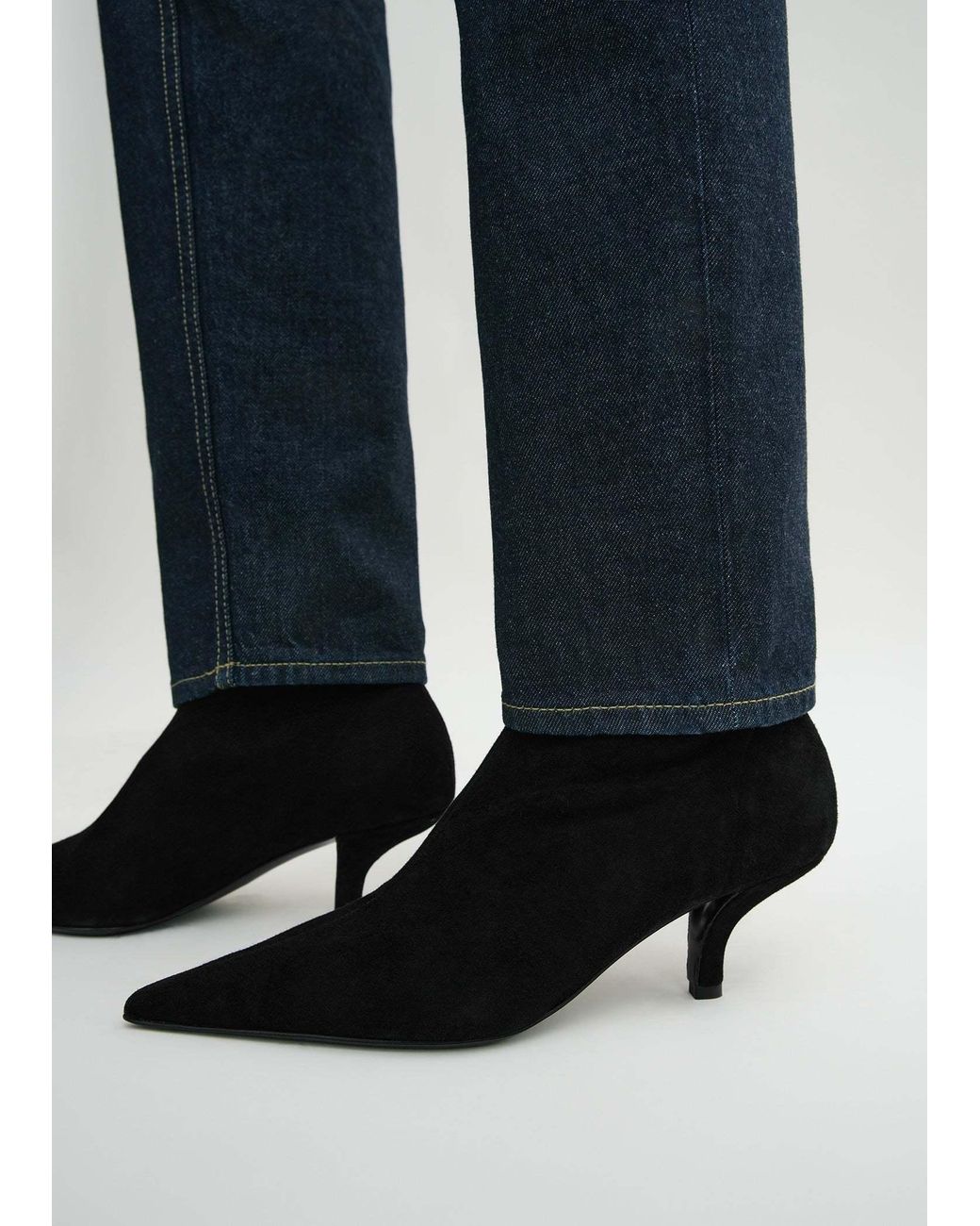 Totême Black Totême Pointed Toe Sock Boots
