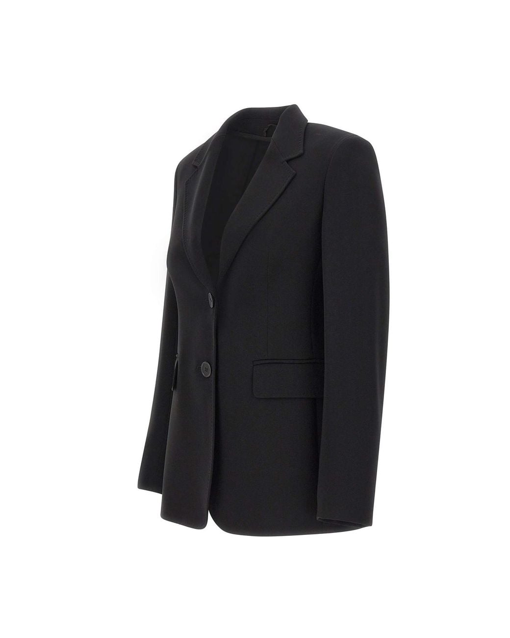 Max Mara Black Studio Linz Single-Breasted Tailored Blazer