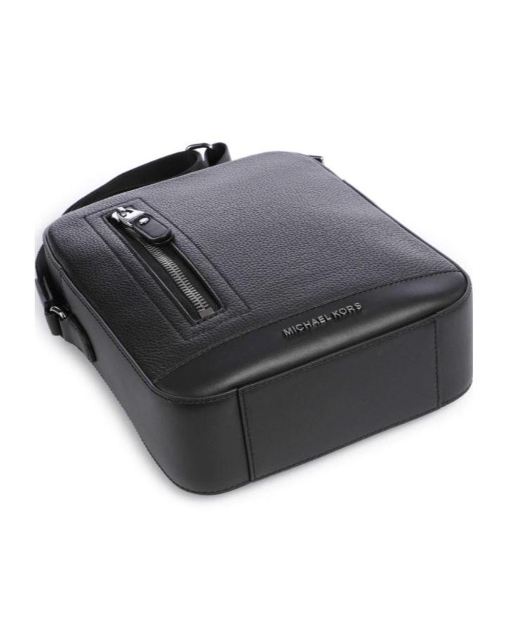 Michael Kors Black Hudson Logo Lettering Flight Bag for men